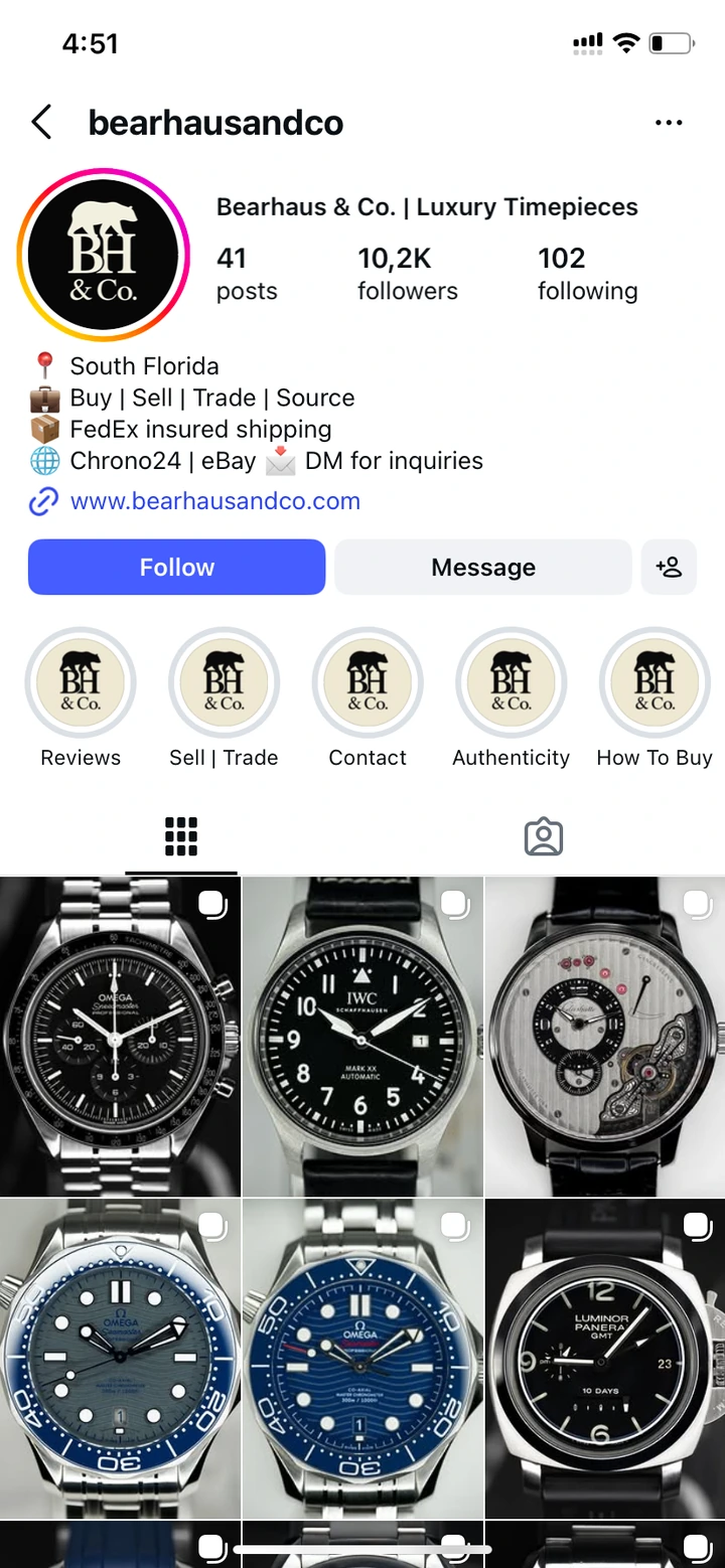 Bearhaus & Co. Instagram profile after Hyper Media